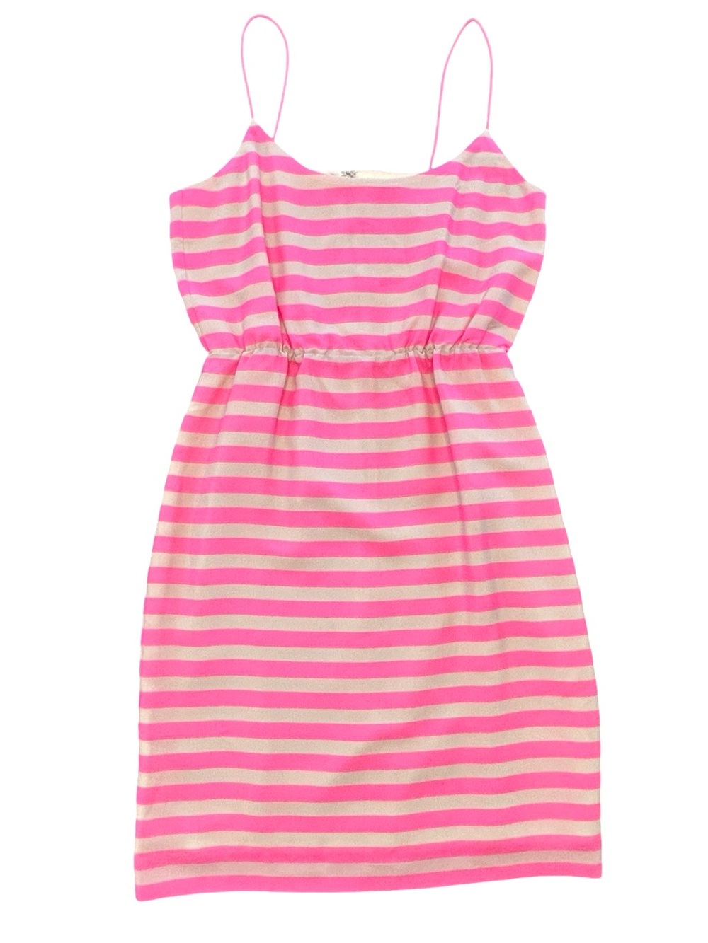 J.Crew pink & beige horizontal striped Y2K preppy Ivy League resort wear NWT 0
